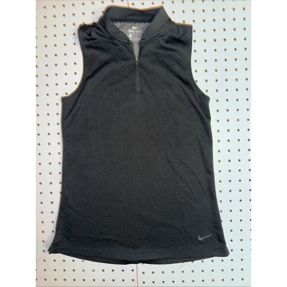 Nike Tops - Nike Dri-FIT Women’s XS Sleeveless Quarter Zip Tennis Golf Top Black